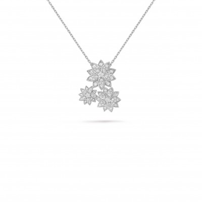 VAN CLEEF ARPELS LOTUS PENDANT, 3 FLOWERS VCARP7TG00